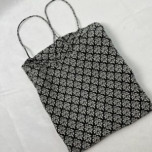 Madewell Silk Black and White Cami Top Size Small